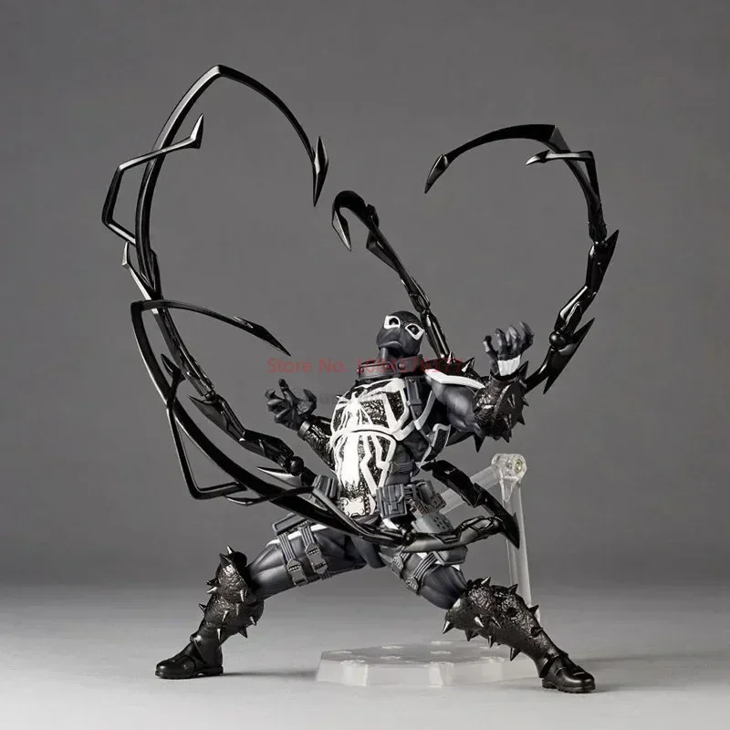 kf S0ebf7fbade25420d82db0c8c632ec78ab New Venom Revoltech Amazing Yamaguchi Figures Agent Venom Anime Figure Model Collection Eugene Thompson Revoltech Figure - Amazing Yamaguchi