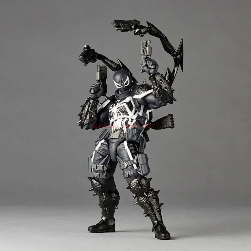 kf S16674d81a4dc401c85d530fde7570ad1x New Venom Revoltech Amazing Yamaguchi Figures Agent Venom Anime Figure Model Collection Eugene Thompson Revoltech Figure - Amazing Yamaguchi