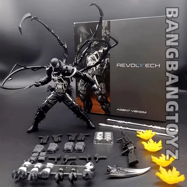 kf S20f09a09ff72468e80f92400735afb49f AMAZING YAMAGUCHI Agent Venom KAIYODO Eugene Thompson Symbiote Deadpool Comics Action Figure Model Movie Toys For - Amazing Yamaguchi